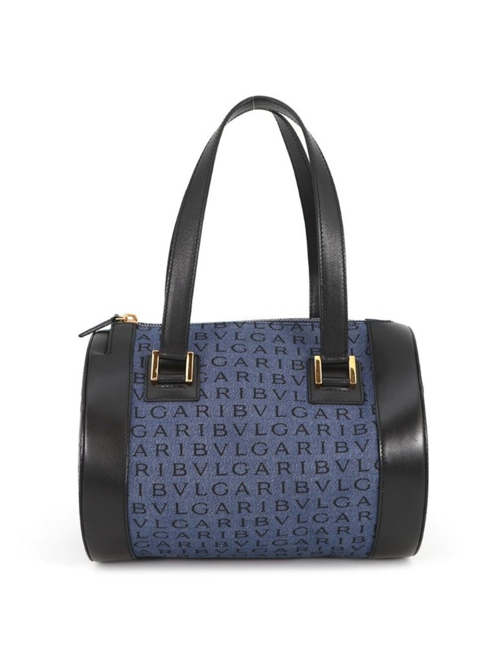 Bvlgari Handbag Logo Mania B.Zero1 Denim Leather Black